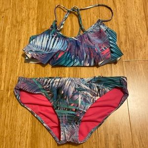 Aeropostale Swim Floral Bikini Set